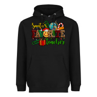 Black santa's favorite teacher Heavyweight Hoodie - AdoDesignShop