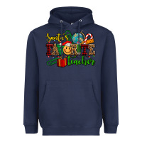 Navy santa's favorite teacher Heavyweight Hoodie - AdoDesignShop