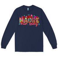 Navy madre our lady Long Sleeve Tee - texasbilliewilder