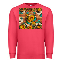 Cardinal sunflower gemstone leopard cowhide horseshoe Premium Sweatshirt - Artiststas