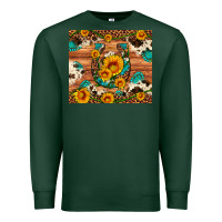 Sports Green sunflower gemstone leopard cowhide horseshoe Premium Sweatshirt - Artiststas