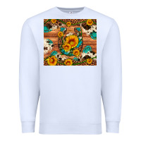 White sunflower gemstone leopard cowhide horseshoe Premium Sweatshirt - Artiststas