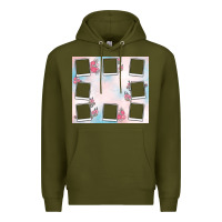 Army Green add your text photo collage life Premium Hoodie - MaliasSmallBusiness
