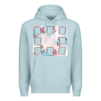 Blue Mist add your text photo collage life Premium Hoodie - MaliasSmallBusiness