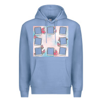 Colony Blue add your text photo collage life Premium Hoodie - MaliasSmallBusiness