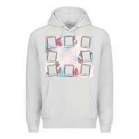 Dove Grey add your text photo collage life Premium Hoodie - MaliasSmallBusiness