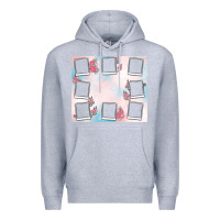 Heather Grey add your text photo collage life Premium Hoodie - MaliasSmallBusiness