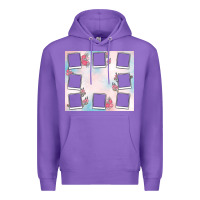 Purple add your text photo collage life Premium Hoodie - MaliasSmallBusiness