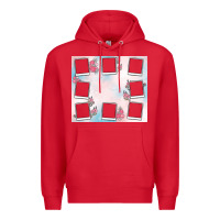 Red add your text photo collage life Premium Hoodie - MaliasSmallBusiness