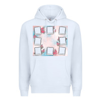 White add your text photo collage life Premium Hoodie - MaliasSmallBusiness