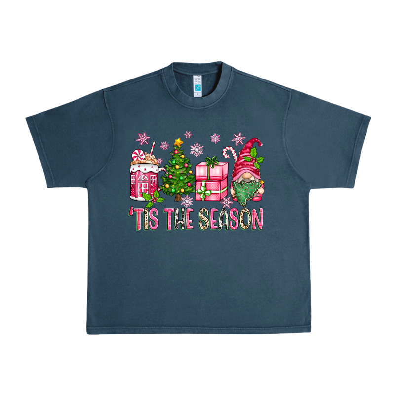 Pink Christmas 'tis The Season Gnome Urban Heavy Tee by Zillion Design Studio | Teevron