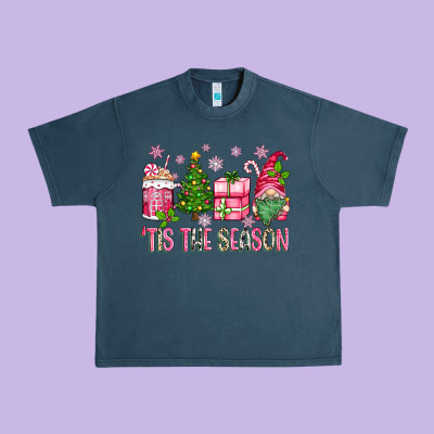 Urban Heavy Tee pink christmas 'tis the season gnome