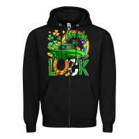 Black Loads of luck truck st. patricks day Zipper Hoodie - Neo Western
