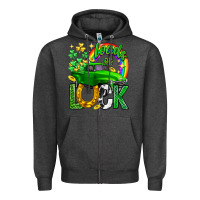 Charcoal Heather Loads of luck truck st. patricks day Zipper Hoodie - Neo Western
