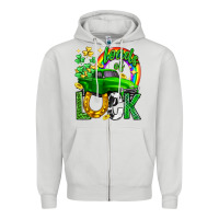 Dove Grey Loads of luck truck st. patricks day Zipper Hoodie - Neo Western