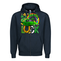 Navy Loads of luck truck st. patricks day Zipper Hoodie - Neo Western