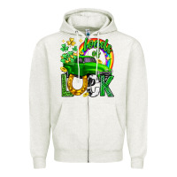 Oatmeal Heather Loads of luck truck st. patricks day Zipper Hoodie - Neo Western