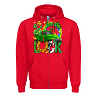 Red Loads of luck truck st. patricks day Zipper Hoodie - Neo Western
