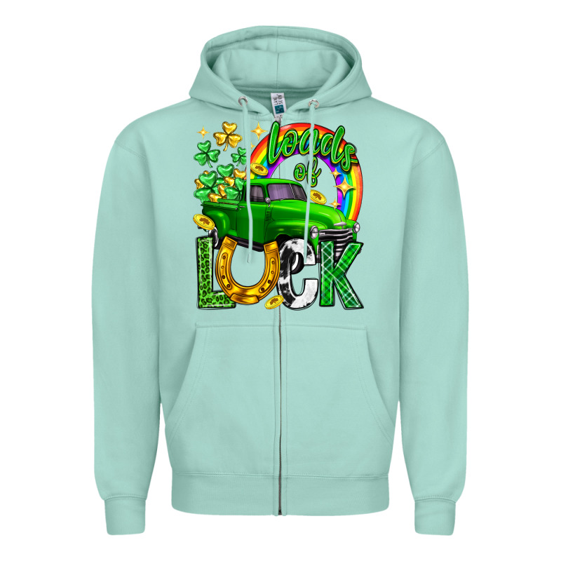 Loads Of Luck Truck St. Patricks Day Zipper Hoodie by Neo Western | Teevron