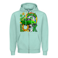 Seafoam Loads of luck truck st. patricks day Zipper Hoodie - Neo Western