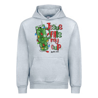 Heather Grey jesus fills my cup psalm 25 5 Urban Hoodie - MaliasSmallBusiness