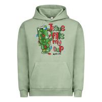 Pigment Oil Green jesus fills my cup psalm 25 5 Urban Hoodie - MaliasSmallBusiness