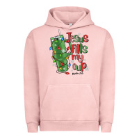 Pigment Salmon jesus fills my cup psalm 25 5 Urban Hoodie - MaliasSmallBusiness
