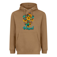 Toasted Coconut cross with butterfly blessed Heavyweight Hoodie - BundleAndBundleShop