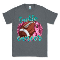 Charcoal Heather Tackle Cancer Football Classic Tee - texasbilliewilder