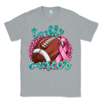 Heather Grey Tackle Cancer Football Classic Tee - texasbilliewilder