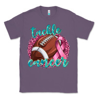 Lavender Tackle Cancer Football Classic Tee - texasbilliewilder