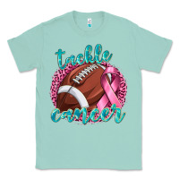 Seafoam Tackle Cancer Football Classic Tee - texasbilliewilder
