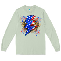Matcha American lightning bolt Long Sleeve Tee - Zillion Design Studio