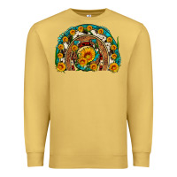 Antique Gold sunflower gemstone leopard cowhide horseshoe rainbow Premium Sweatshirt - Artiststas