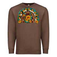 Chestnut sunflower gemstone leopard cowhide horseshoe rainbow Premium Sweatshirt - Artiststas