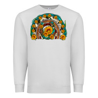 Dove Grey sunflower gemstone leopard cowhide horseshoe rainbow Premium Sweatshirt - Artiststas