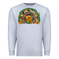 Heather Grey sunflower gemstone leopard cowhide horseshoe rainbow Premium Sweatshirt - Artiststas