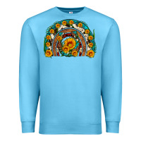Ocean Blue sunflower gemstone leopard cowhide horseshoe rainbow Premium Sweatshirt - Artiststas