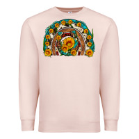 Pale Pink sunflower gemstone leopard cowhide horseshoe rainbow Premium Sweatshirt - Artiststas