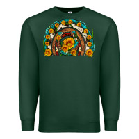 Sports Green sunflower gemstone leopard cowhide horseshoe rainbow Premium Sweatshirt - Artiststas