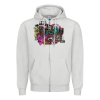 Dove Grey cowgirl2 Zipper Hoodie - SublimationCraftShop