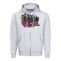 Heather Grey cowgirl2 Zipper Hoodie - SublimationCraftShop