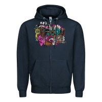 Navy cowgirl2 Zipper Hoodie - SublimationCraftShop