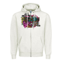 Oatmeal Heather cowgirl2 Zipper Hoodie - SublimationCraftShop