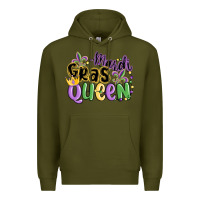 Army Green mardi gras queen Premium Hoodie - MaliasSmallBusiness