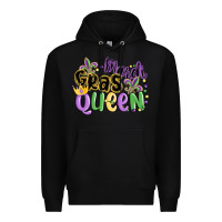 Black mardi gras queen Premium Hoodie - MaliasSmallBusiness