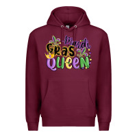 Burgundy mardi gras queen Premium Hoodie - MaliasSmallBusiness