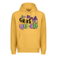 Mustard mardi gras queen Premium Hoodie - MaliasSmallBusiness