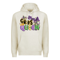 Oatmeal Heather mardi gras queen Premium Hoodie - MaliasSmallBusiness
