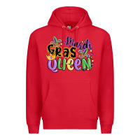 Red mardi gras queen Premium Hoodie - MaliasSmallBusiness